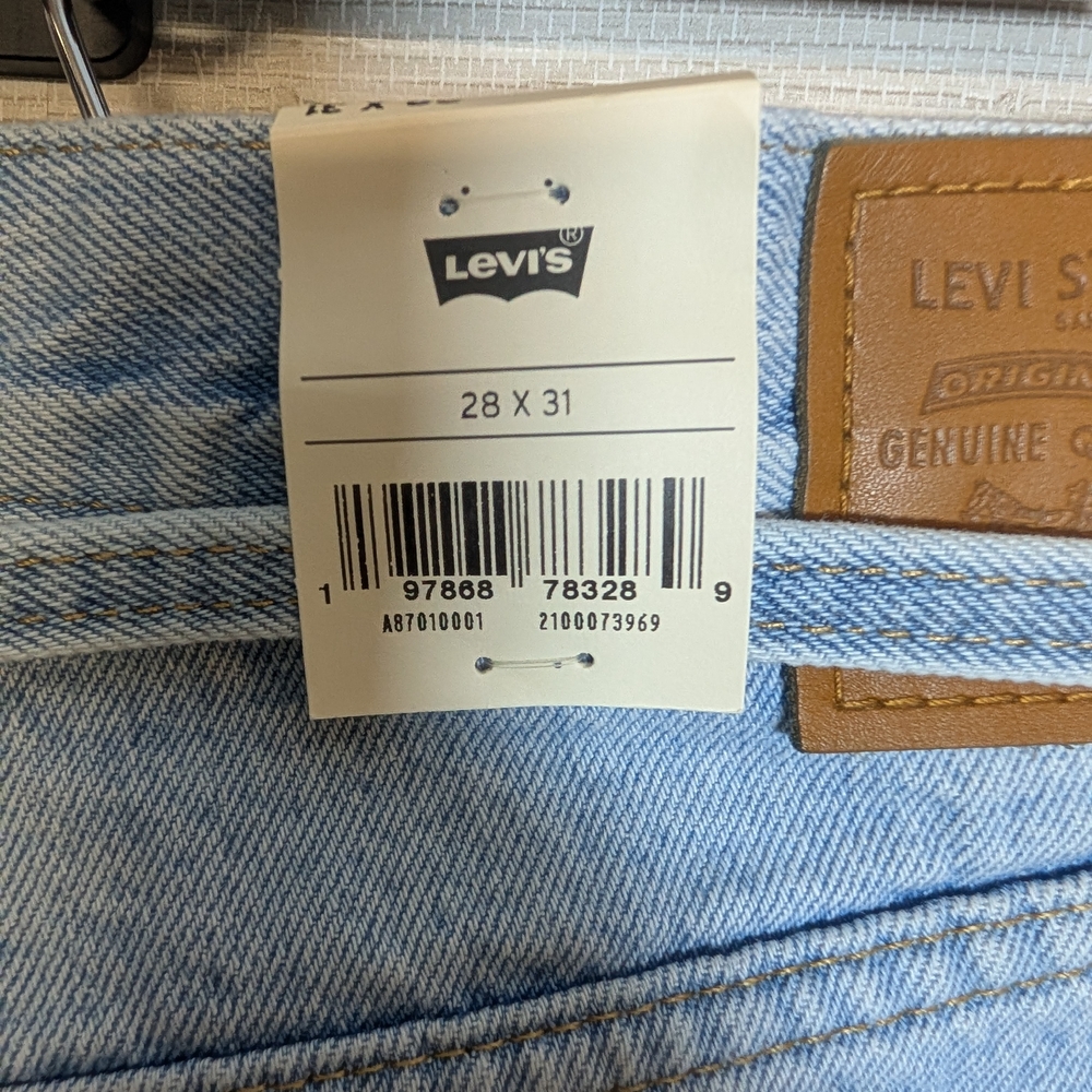 Free People Levi's XL Straight Karmas Coming Baggy Jeans Light Distressed NWT 28 - Picture 7 of 12